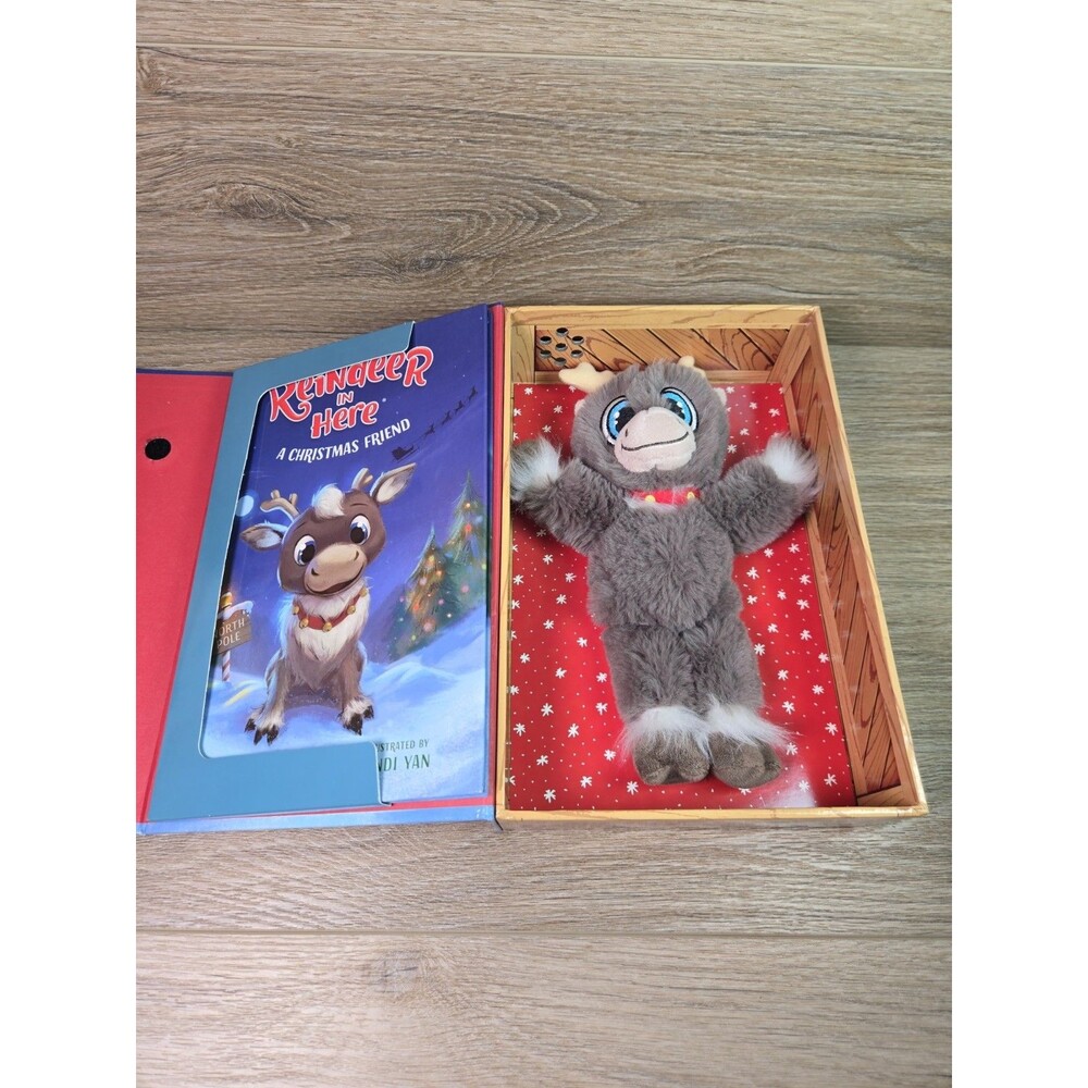 NEW Reindeer in Here: A Christmas Friend By Adam Reed Book & Plush Set -SPED-